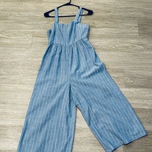 Blue Striped Jumpsuit
